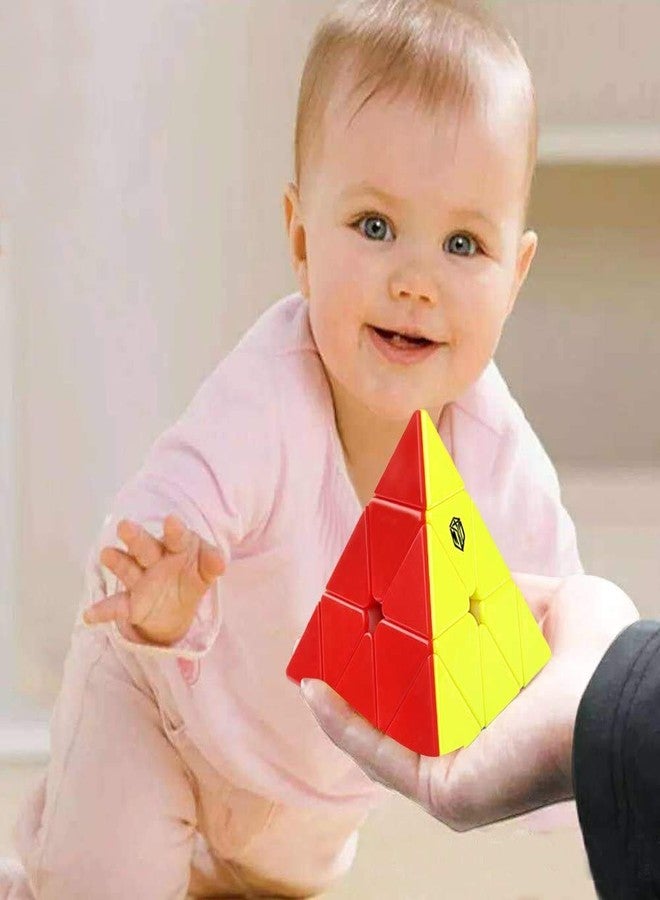 Authfort Qiming High Speed Pyraminx Stickerless Triangle Cube Puzzle (1 Pieces) - Image 5